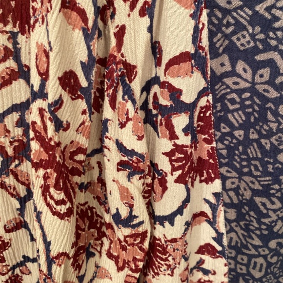 Style & Co burgundy, ivory, and navy dress - Picture 2 of 5